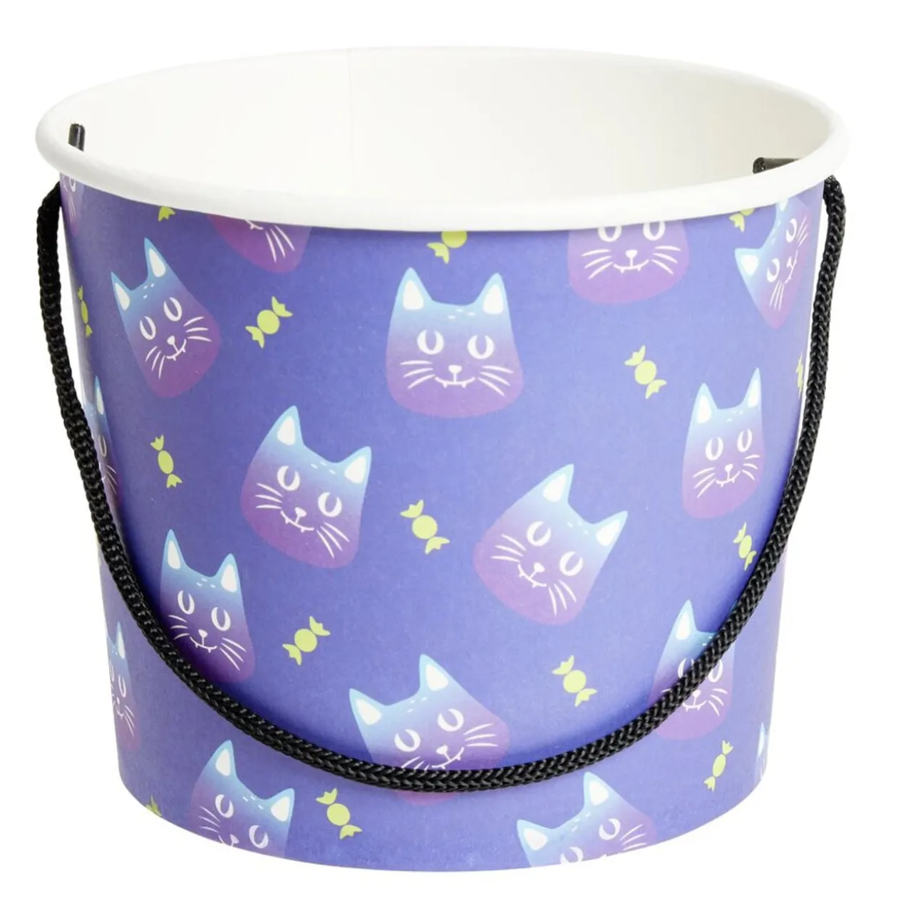 Seau à bonbons Halloween cartonné Ø15xH13cm (3 modèles)