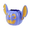 Seau à bonbons Halloween Disney Stitch bleu et orange Ø15xH20cm
