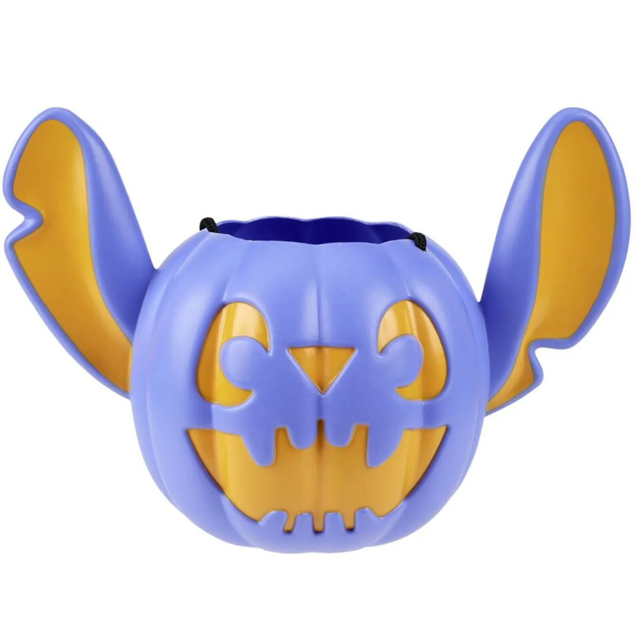 Seau à bonbons Halloween Disney Stitch bleu et orange Ø15xH20cm