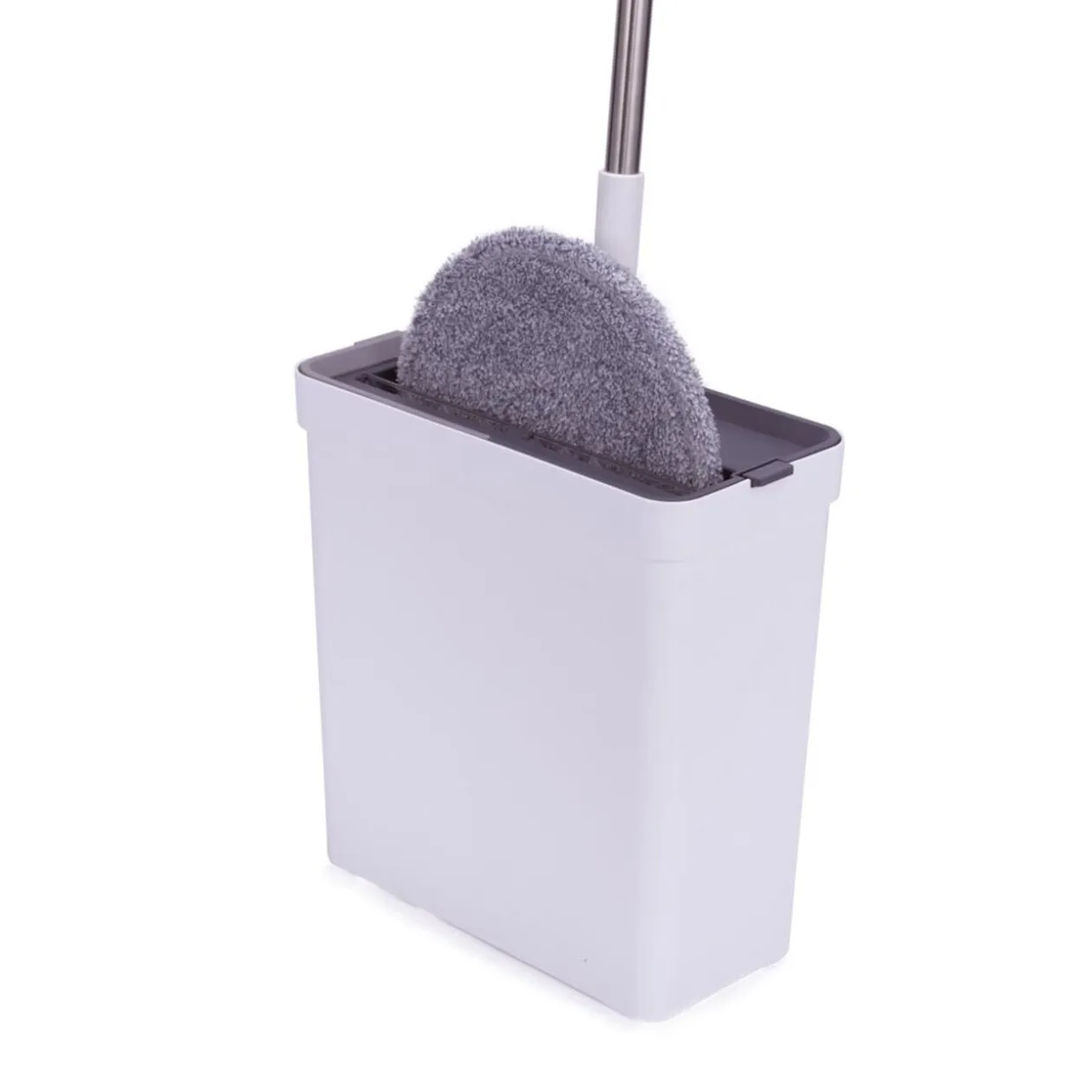 Seau essoreur compact 10L avec balai rotatif et 1 recharge 30,5x22xH148cm