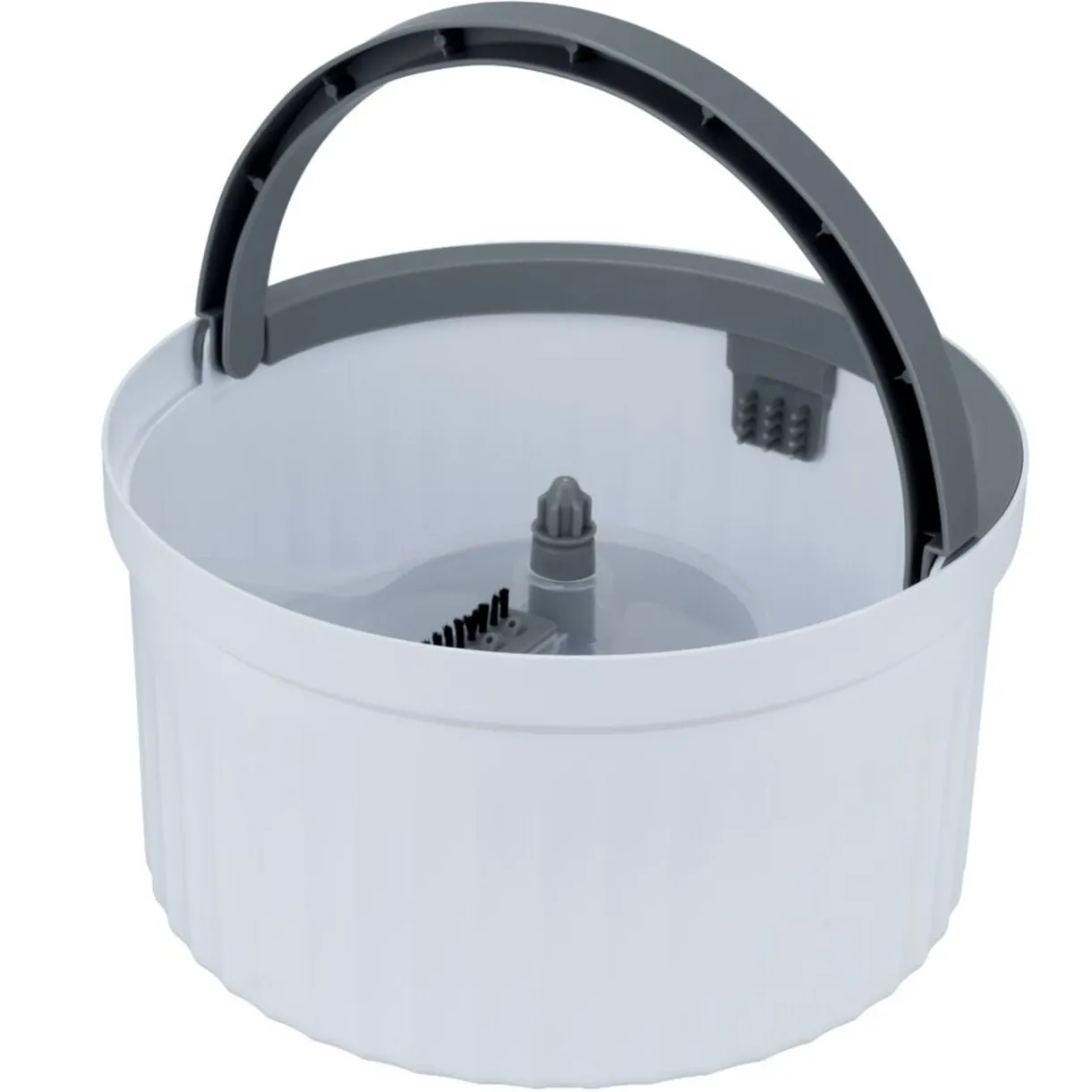 Seau essoreur 7L eau sale/propre avec balai rotatif 120cm et 2 recharges microfibre < Gifi Discount