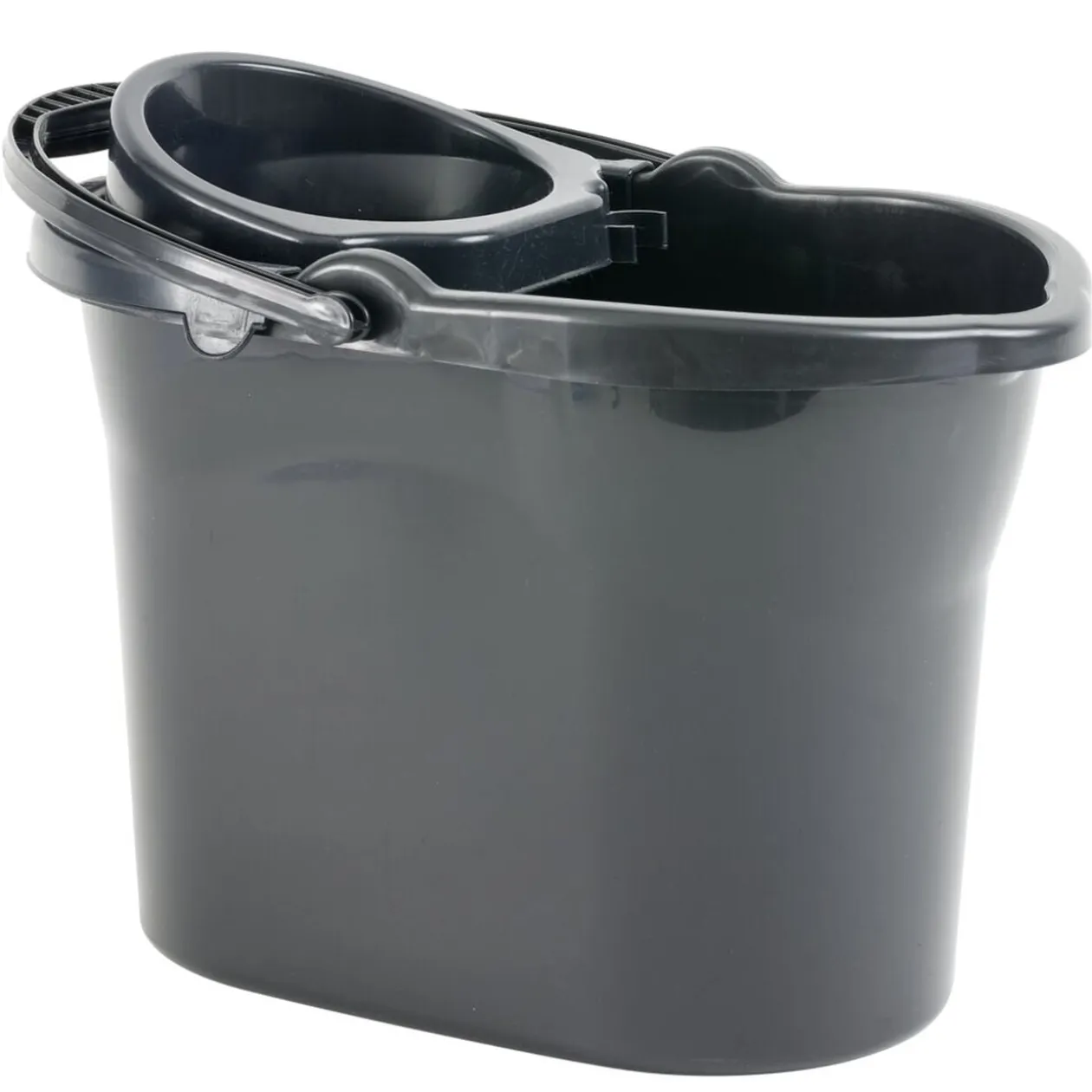 Seau essoreur 9L plastique noir 36,5x24xH27cm