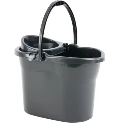 Seau essoreur 9L plastique noir 36,5x24xH27cm
