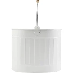 Seau essoreur vintage métal et bois anti corrosion 14L