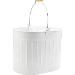 Seau essoreur vintage métal et bois anti corrosion 14L