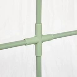 Serre murale PVC transparent et métal 100x200xH215cm