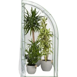 Serre murale PVC transparent et métal 100x200xH215cm