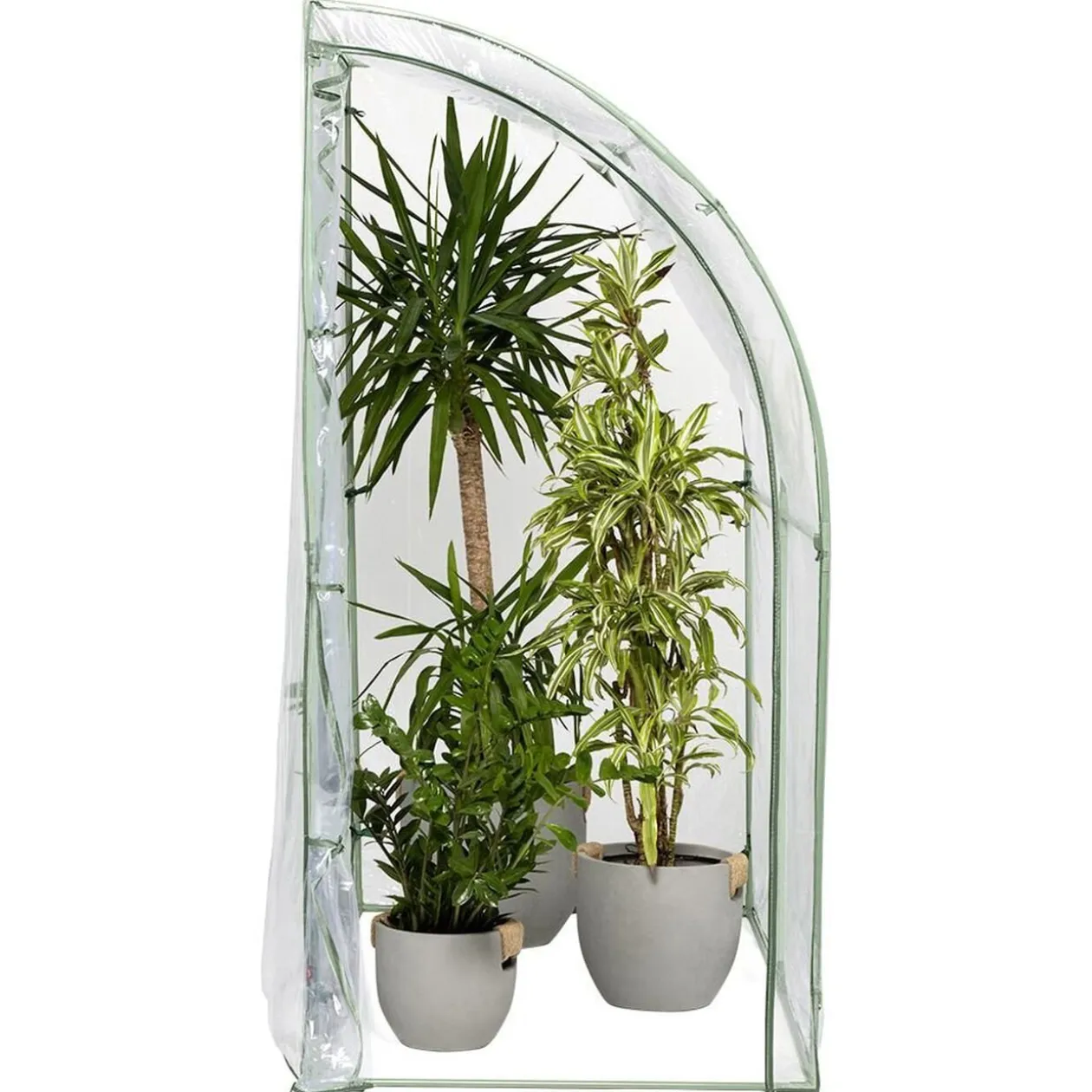 Serre murale PVC transparent et métal 100x200xH215cm