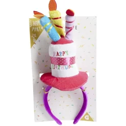Serre-tête anniversaire chapeau Happy Birthday multicolore < Gifi Discount