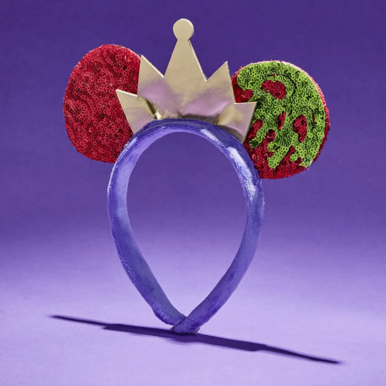 Serre-tête Disney reine Villains adulte violet rouge vert 21x21cm