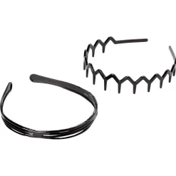 Serre tête en plastique noir brillant x2 < Gifi Best