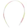 Serre-tête x2 plastique coloré translucide 1 bleu et 1 multicolore