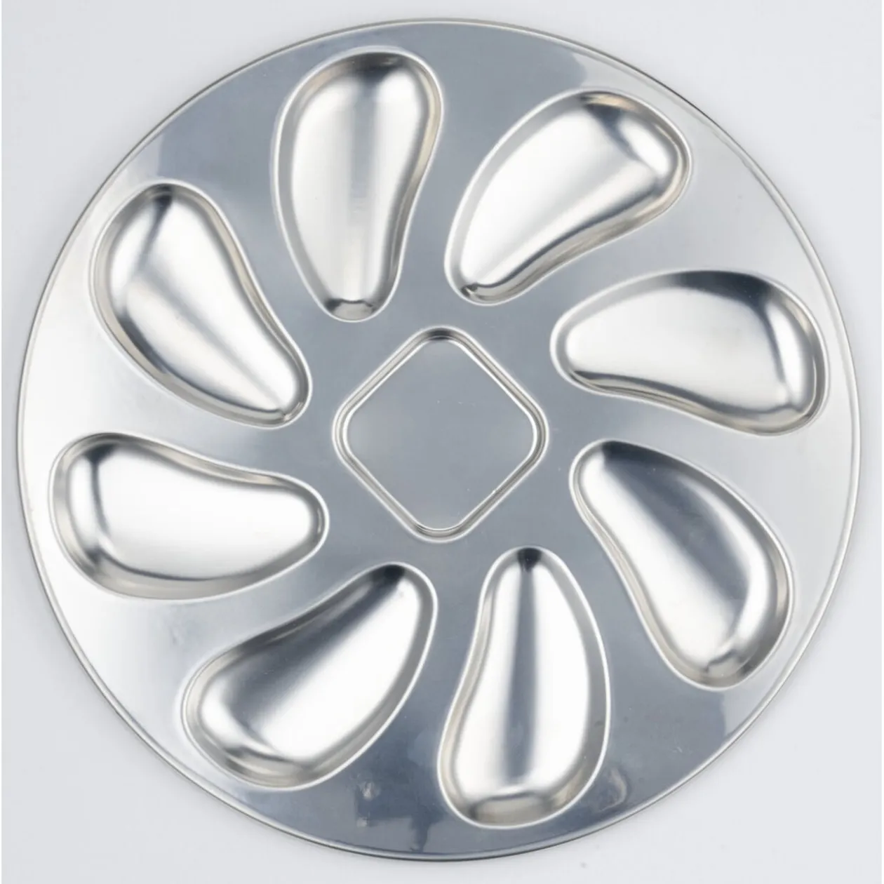 Service à huitres en inox 13 pièces avec couteau/fourchettes/assiettes