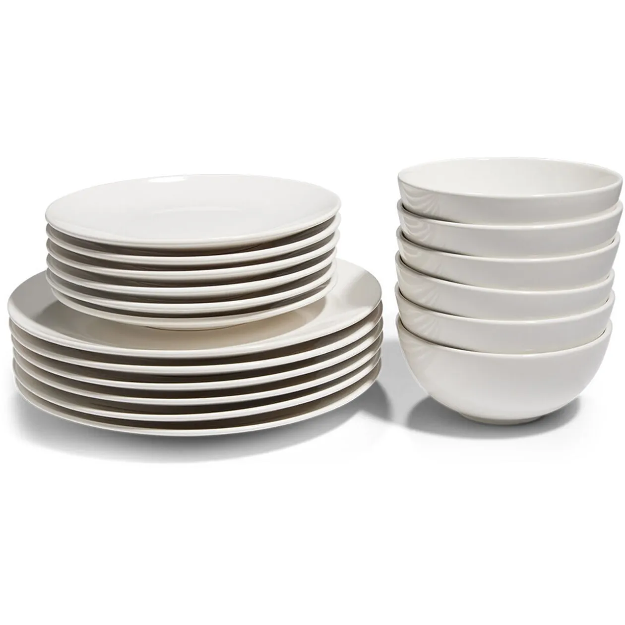 Service vaisselle blanc 18pcs