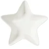 Service à vaisselle forme lune et étoile 9 pièces céramique blanche