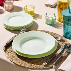 Service à vaisselle 18 pièces Luminarc Plumi Paradi verre vert pâle < Gifi Online