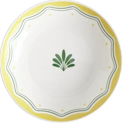Service vaisselle 12 pièces motif Indie porcelaine blanche