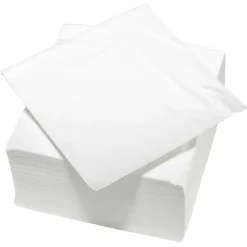 Serviette carrée blanche 2 plis en papier x100