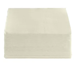 Serviette carrée blanc lin 2 plis en papier x40