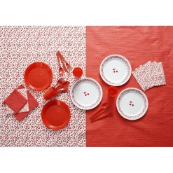 Serviette carrée rouge 2 plis en papier x40 < Gifi Clearance