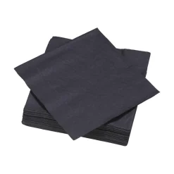 Serviette carré unie noire 2 plis en papier x50 < Gifi Online