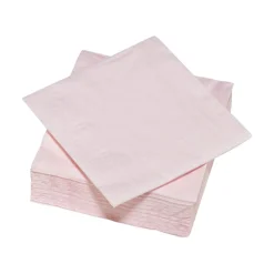Serviette carré unie rose pâle 2 plis en papier x50 < Gifi New
