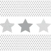 Serviette de Noël en papier blanc motif étoiles argenté x 20
