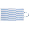Serviette de plage avec sac intégré 2en1 polyester rayé blanc et bleu 90x164cm < Gifi Outlet