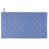 Serviette de plage bleue motif vague graphique blanc < Gifi