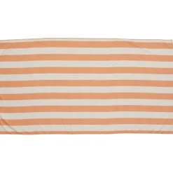 Serviette de plage microfibre marinière blanc et corail 1 personne < Gifi Sale