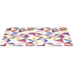 Serviette de plage Popblock blanche motif multicolore