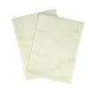 Serviette de table carrée coton blanc ivoire 44x44cm x2