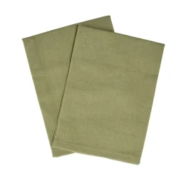 Serviette de table carrée coton vert kaki 44x44cm x2 < Gifi Online
