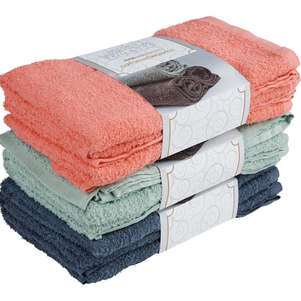 Serviette de toilette coton x3 < Gifi Best