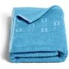 Serviette de toilette 50x100cm coton et polyester bleu