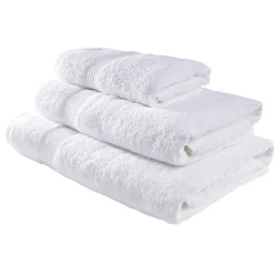 Serviette de toilette 50x90cm coton blanc craie