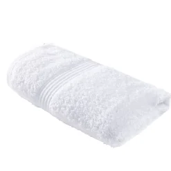 Serviette de toilette 50x90cm coton blanc craie