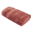 Serviette de toilette 50x90cm coton orange terracotta < Gifi