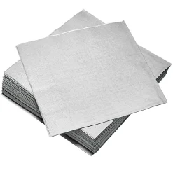 Serviette en papier argenté x 40