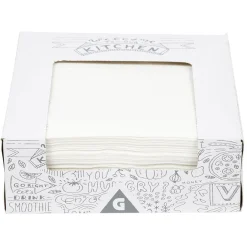 Serviette en papier carrée blanche x100 avec distributeur