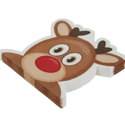 Serviette en papier forme renne de Noël x12 < Gifi