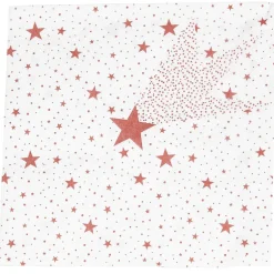 Serviette en papier motif étoile filante rouge x 20