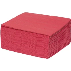 Serviette en papier ouate rouge 2 plis 33x33cm x100