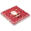 Serviette en papier 3 plis X20 pcs imprimé Père Noël L33X33 cm rouge