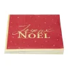 Serviette en papier 3 plis X20 pcs imprimé Joyeux Noël 33X33 cm rouge liseré doré < Gifi Outlet