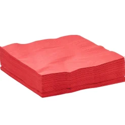 Serviette en papier rouge x50