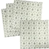 Serviette en tissu X4 pcs imprimé toile de Jouy L45X45 cm vert < Gifi New