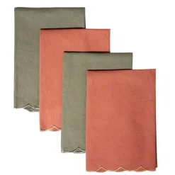 Serviette en tissu X4 pcs L44X44Xép.0,1 cm coloris assortis