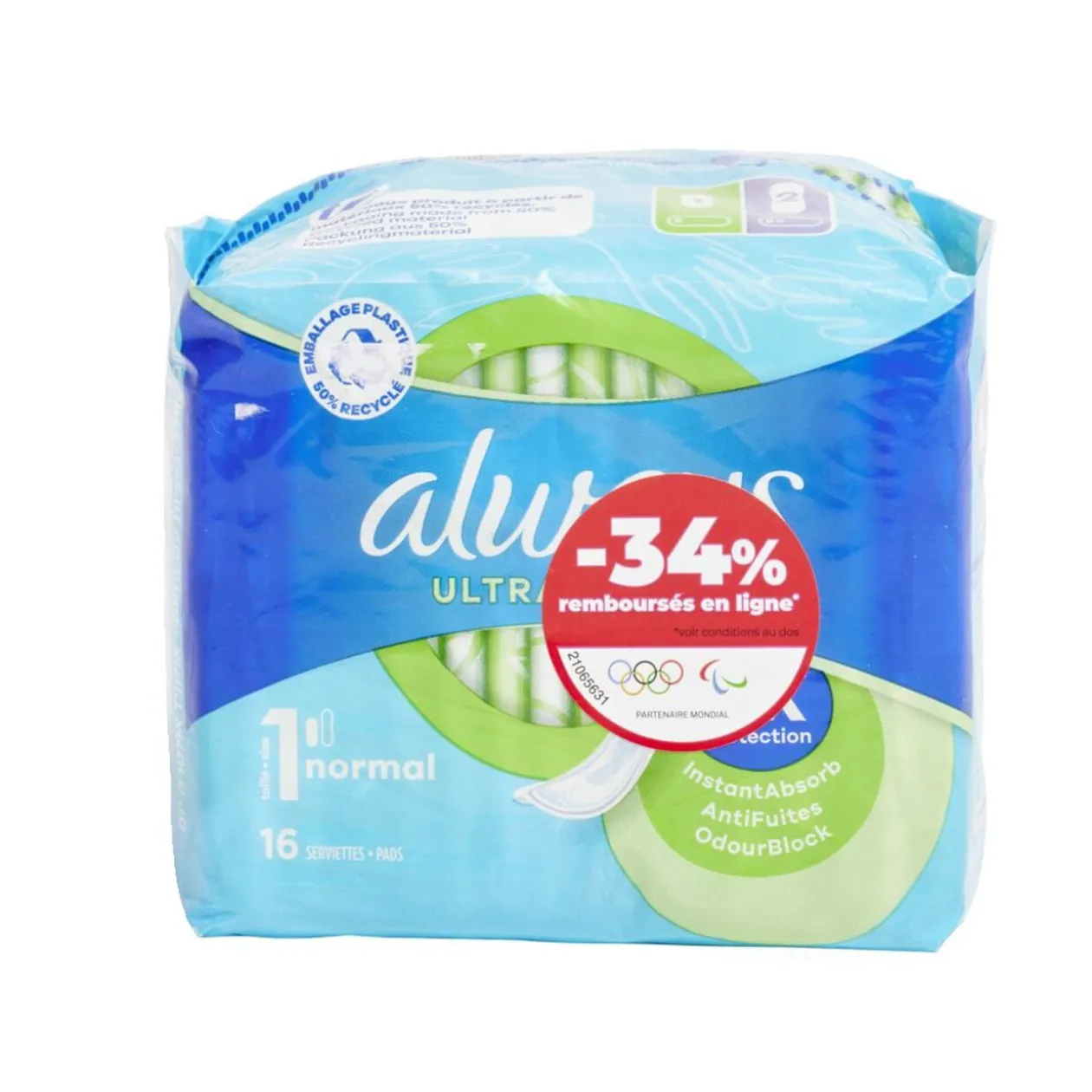 Serviette hygiénique x16 Always ultra jour normal