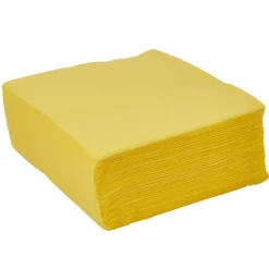 Serviette jetable 2 plis jaune canari x40